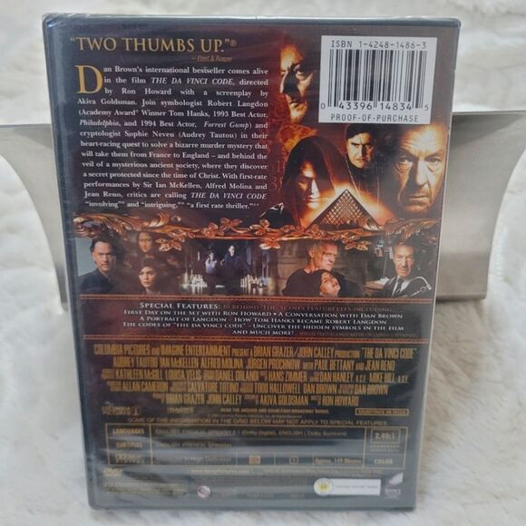 The DaVinci Code DVD 2 Disc Widescreen Special Edition Tom Hanks New Sealed - Picture 2 of 6